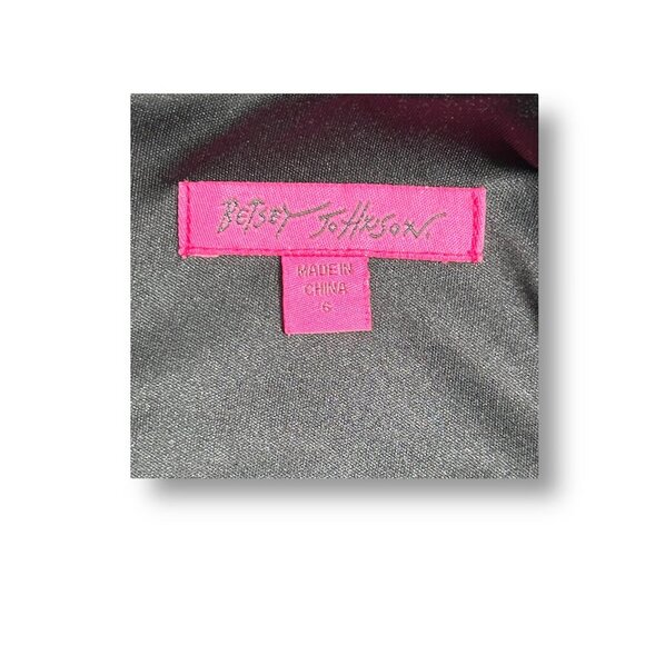 Betsey Johnson 6 Black Floral Scuba Pencil Dress Short Sleeve Feminine Festival - Picture 7 of 8